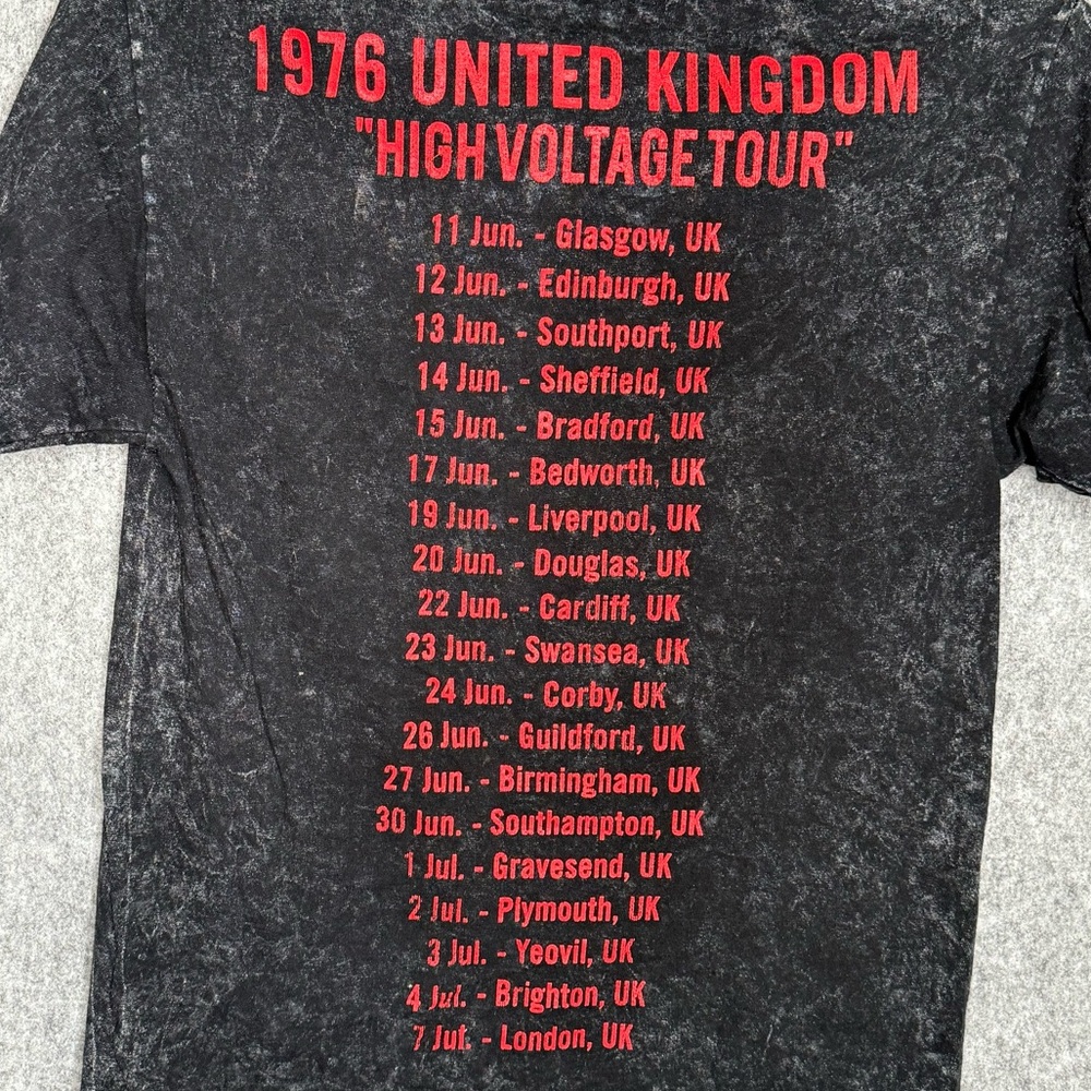 AC/DC 1976 High Voltage UK Tour Band Shirt- Sz S - Picture 4 of 5
